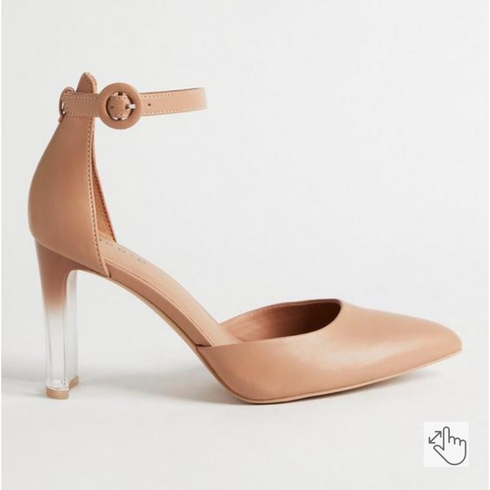 Torrid Lucite Closed Toe Heel (WW) Size 9.5 Beige NWT - Picture 2 of 6